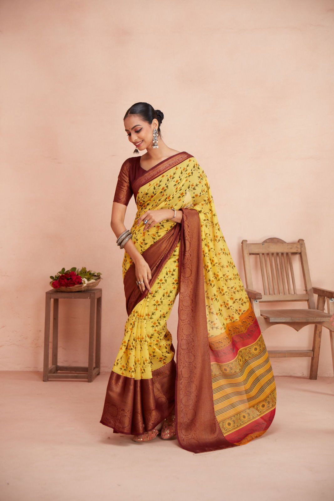 Sr Meera Queen Chanderi Saree Catalog